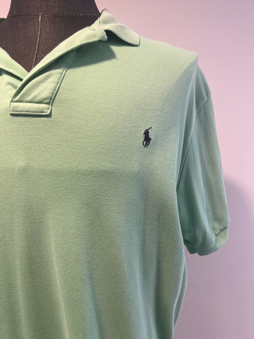 Polo Ralph Lauren 100% Soft Cotton Collared Shirt Lime Green Size Large SG